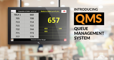 Queue Management Screen for Customers in restaurants