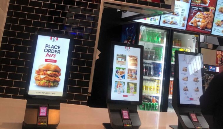 Self ordering kiosks in fast food restaurants 