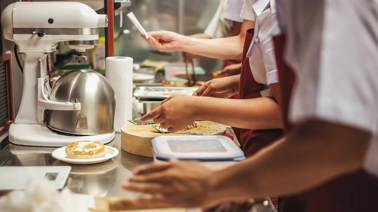 chefs working in a restaurant