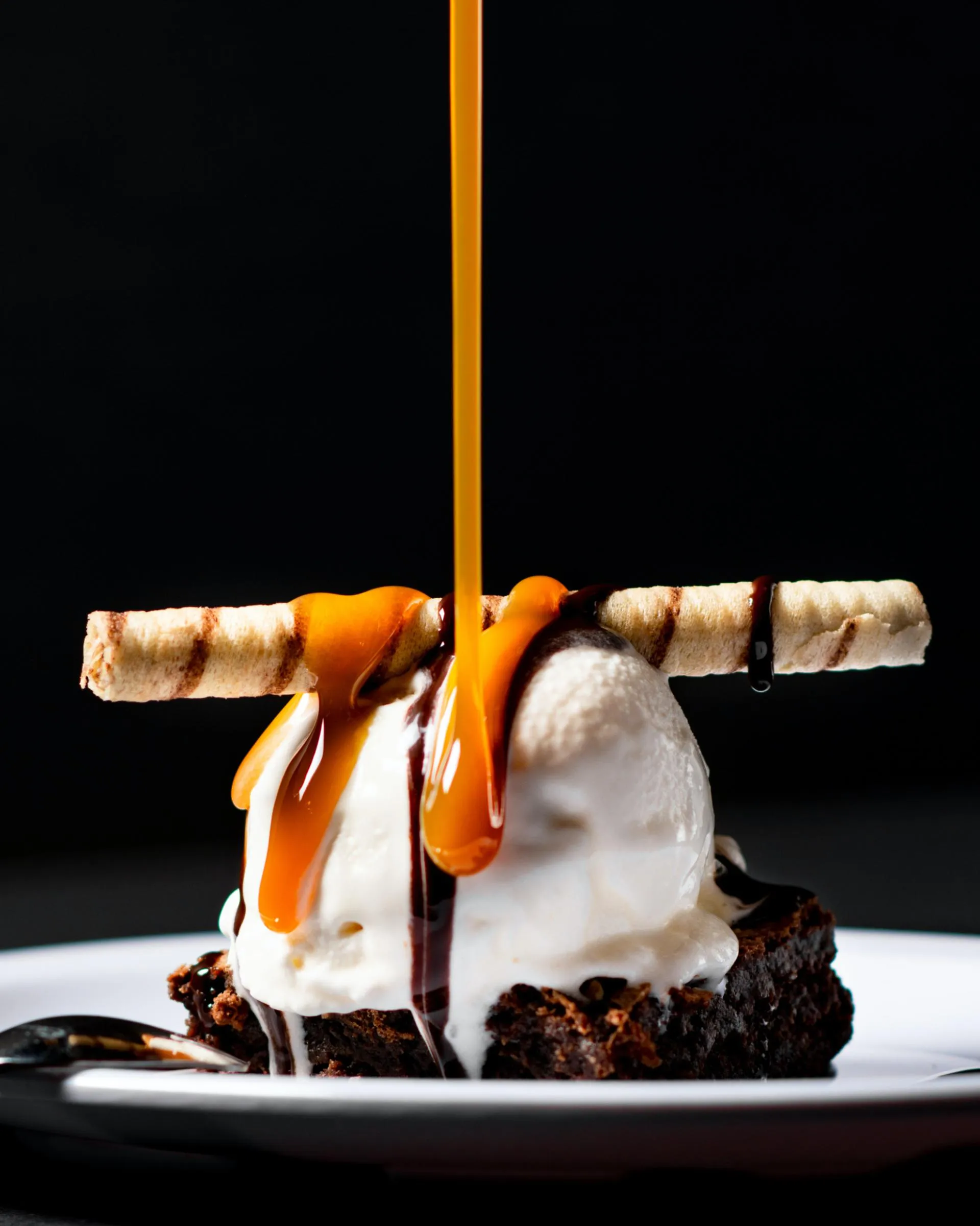 Desserts at a restaurant 