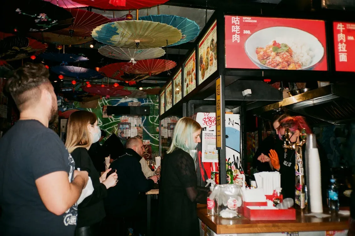 customers waiting at a restaurants