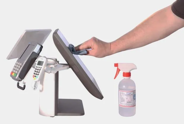 How to clean POS terminal for corona