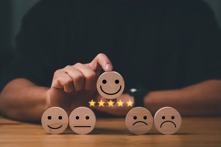 smiley face showing happy customers
