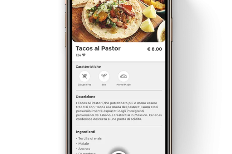 The QR code for contactless menu at restaurants