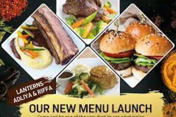 A new menu advertising