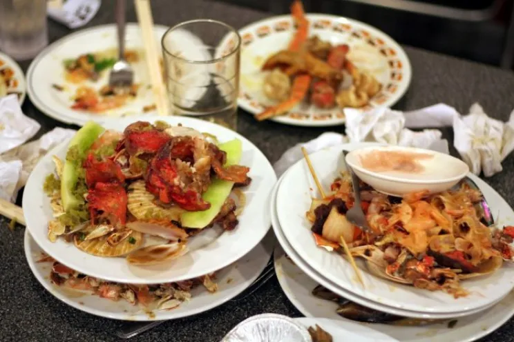 food wasted at restaurants