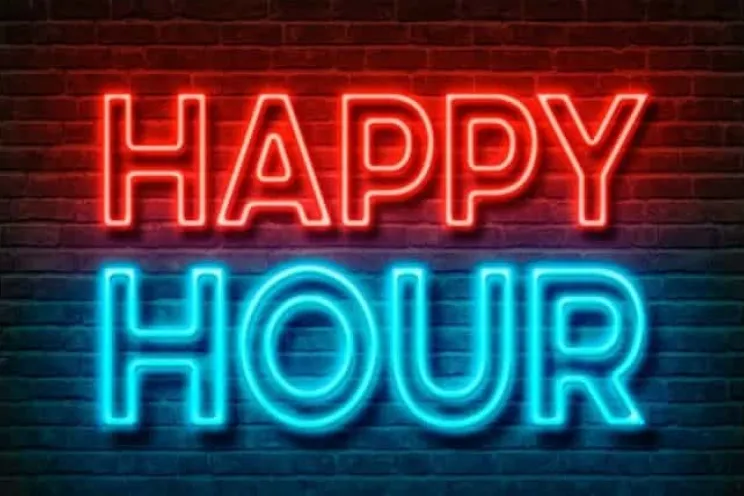 Happy hour at restaurant