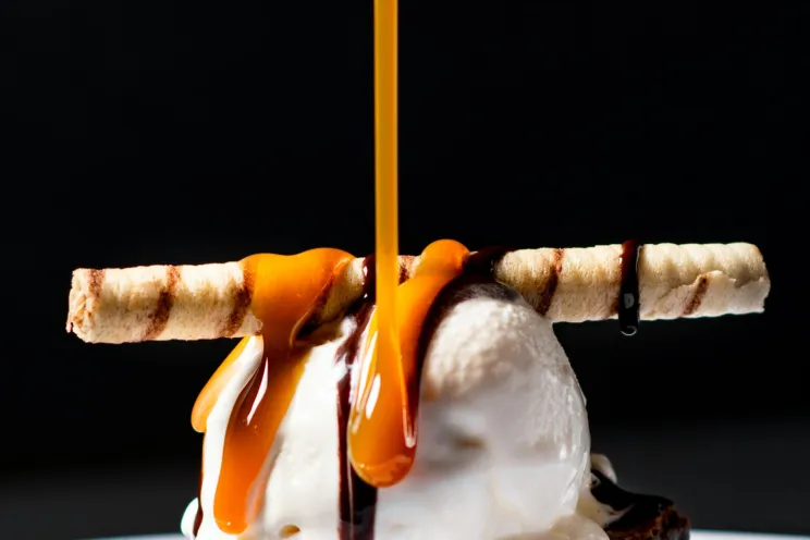 Desserts at a restaurant
