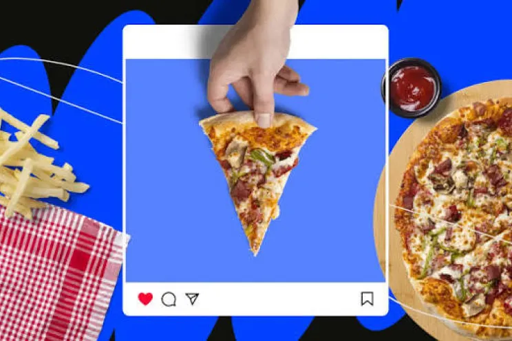 A pizza picture taken and posted on social media
