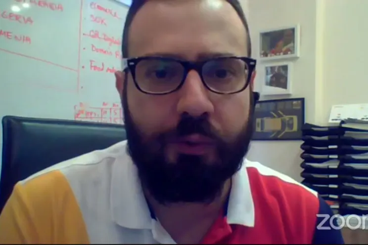 John Balian in a live interview on zoom and facebook with Amideast connects for entrepreneurs