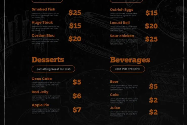 menu design