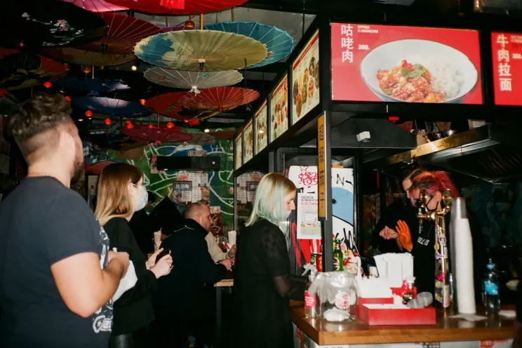 customers waiting at a restaurants