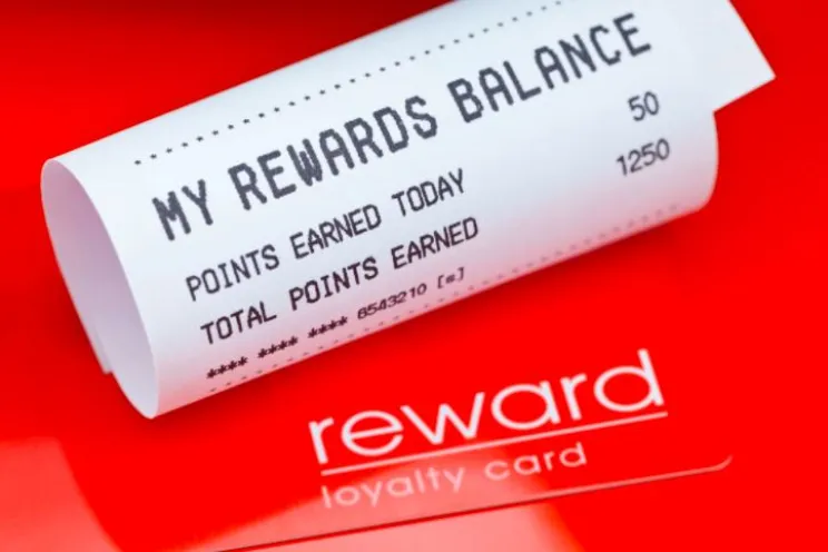 Loyalty cards balance shown in receipt